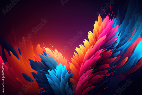 Abstract colorful background image, Ai generated photo