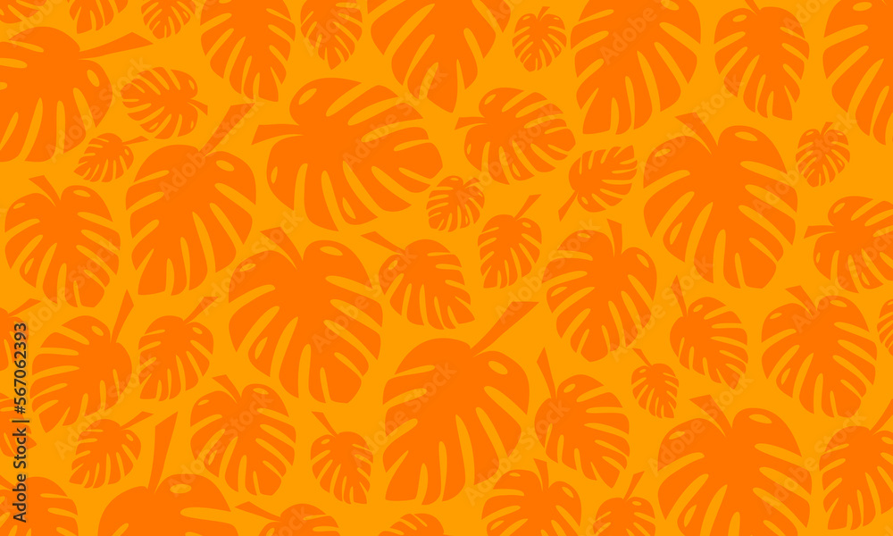 Abstract Vintage Retro Tropical Foliage Pattern Wallpaper