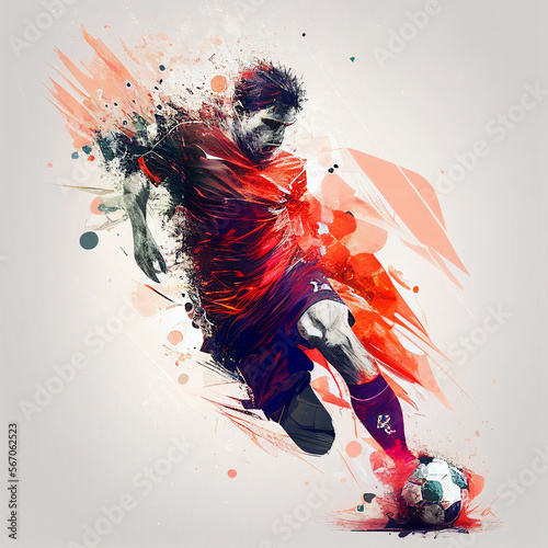 Naklejka Colorful abstract soccer background. Soccer poster. Football background. Football poster
