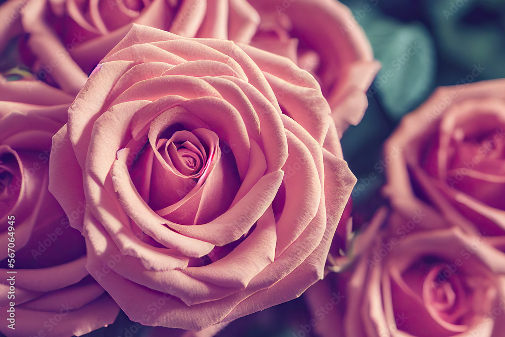 Roses Illustration, Generative AI Roses Illustration, Generative AI