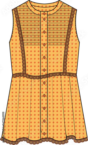 TODDLER KIDS AND TEEN GIRLS WEAR DRESS VECTOR