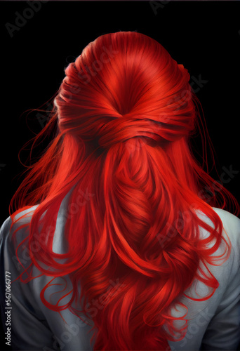 Beautiful woman hairstyle, back view. © PaulShlykov