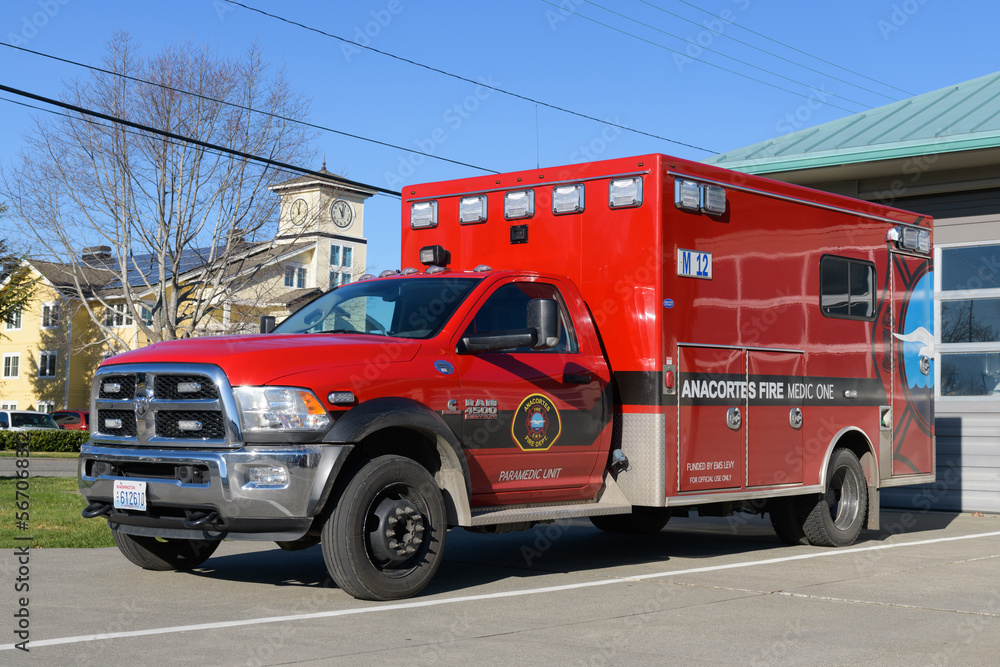 Anacortes, WA, USA January 29, 2023; Anacortes Washington fire