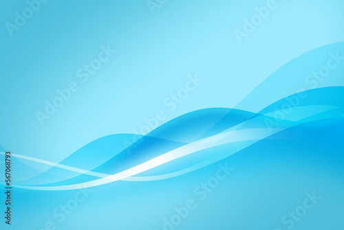 Abstract curve shape shining lines blue background