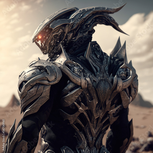 Fantasy Sci-fi Character,Fantasy Character,future armor .Generative Ai