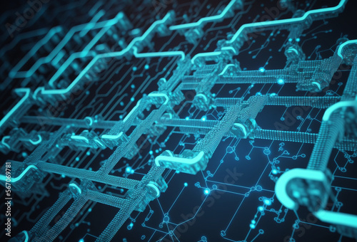 Communication technology internet business. Global world network and telecommunication on earth cryptocurrency and blockchain generative ai