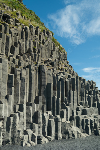 Reynisfjara Black Sand Beach Basalt columns in Iceland