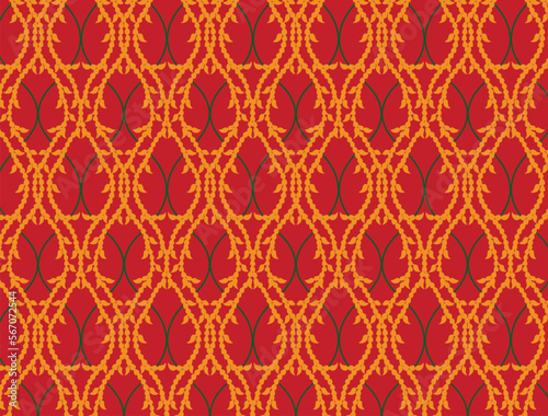 Turkish decorative seamless pattern. Vintage Islamic colorful motif illustration in modern theme. Traditional folk artwork. Rococo wall. Exotic motif design hand drawn art, Mughal vector background