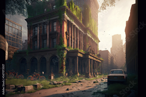 The Last Of Us city, apocalypse architecture, abandoned city photo