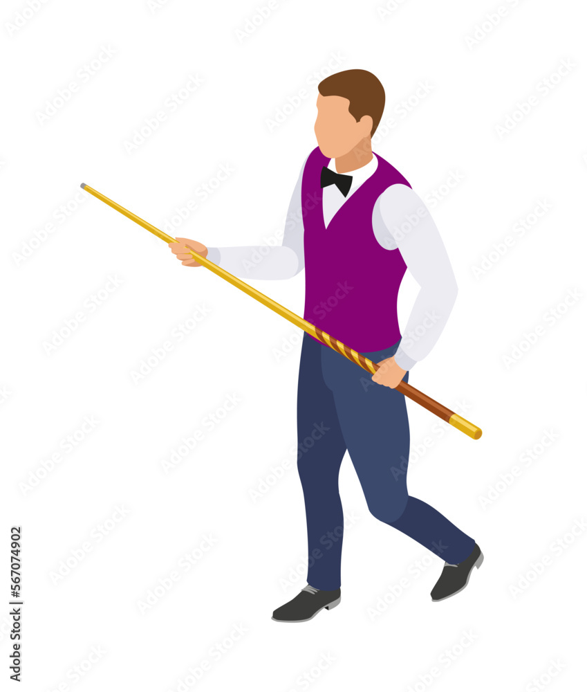 Walking Billiards Player Composition Walking Billiards Player Composition