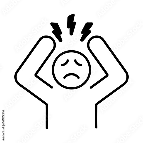 anger icon on white background, vector illustration.