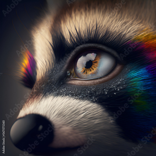 Animal With Rainbow Eyes, My AI Générative Exploration of Art with Beautiful Animals & Colorful Eyes with Rainbow Effect