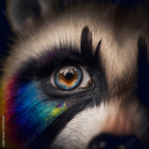 Animal With Rainbow Eyes, My AI Générative Exploration of Art with Beautiful Animals & Colorful Eyes with Rainbow Effect