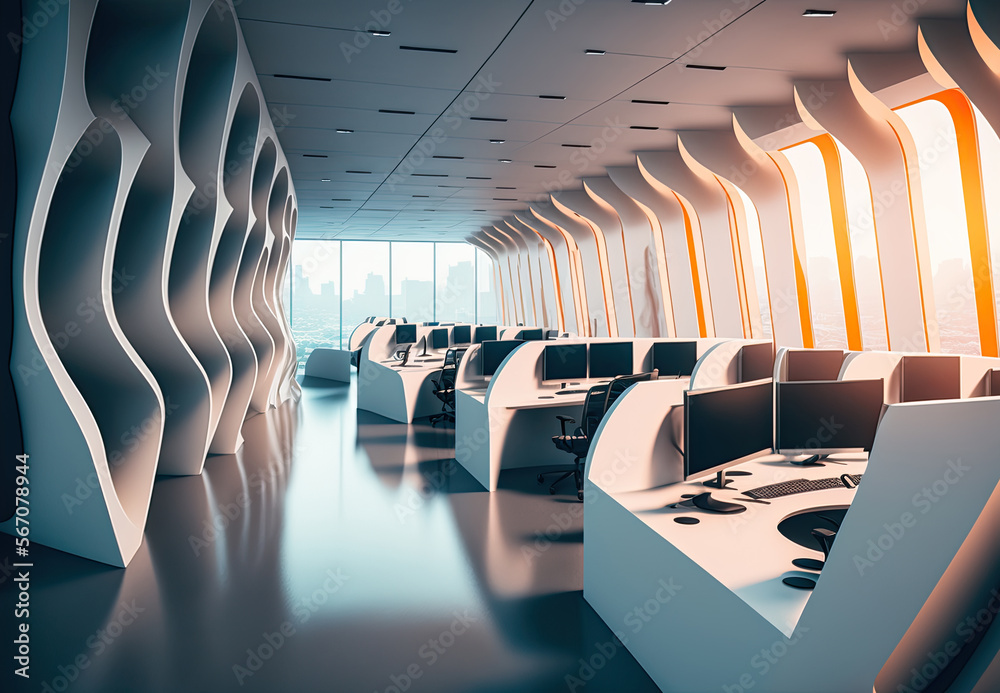 Fototapeta premium パソコンルーム, Generative AI