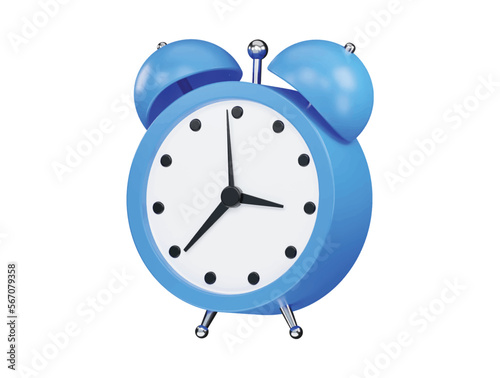 3d rendering Alarming table watch 3d vector icon illustration