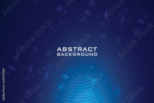Abstract futuristic - Molecules technology with polygonal shapes on dark blue background. Illustration Vector design digital technology concept. 