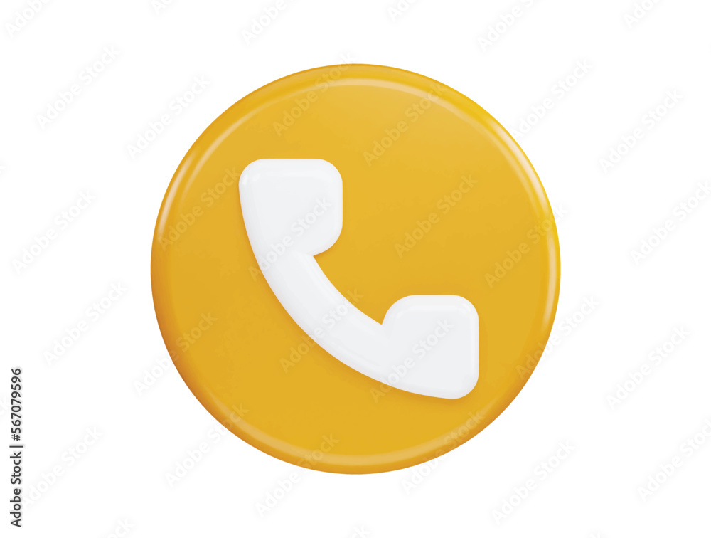 Phone call sign with 3d vector icon illustration Phone call sign with 3d vector icon illustration