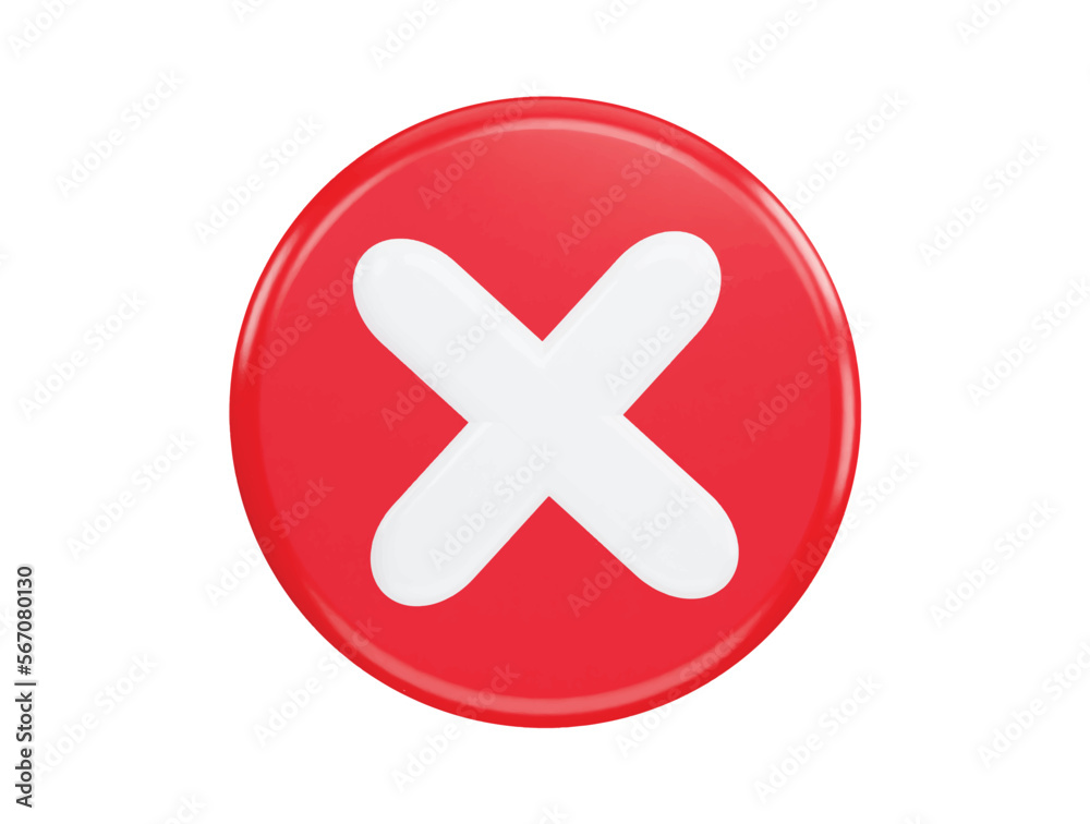 Cross sign with 3d vector icon illustration Cross sign with 3d vector icon illustration
