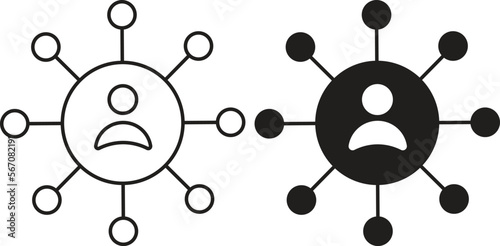 Shareholder icon simple trendy flat style line and solid Isolated vector illustration on white background. For apps, logo, websites, symbol , UI, UX, graphic and web design. EPS 10.