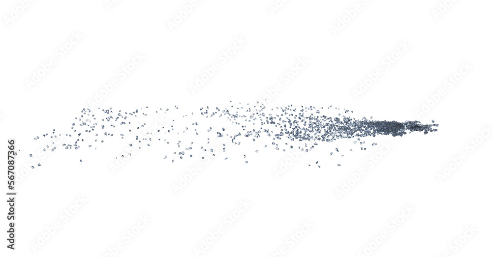 Obraz premium Shattered glass debris isolated transparent background 3d rendering 