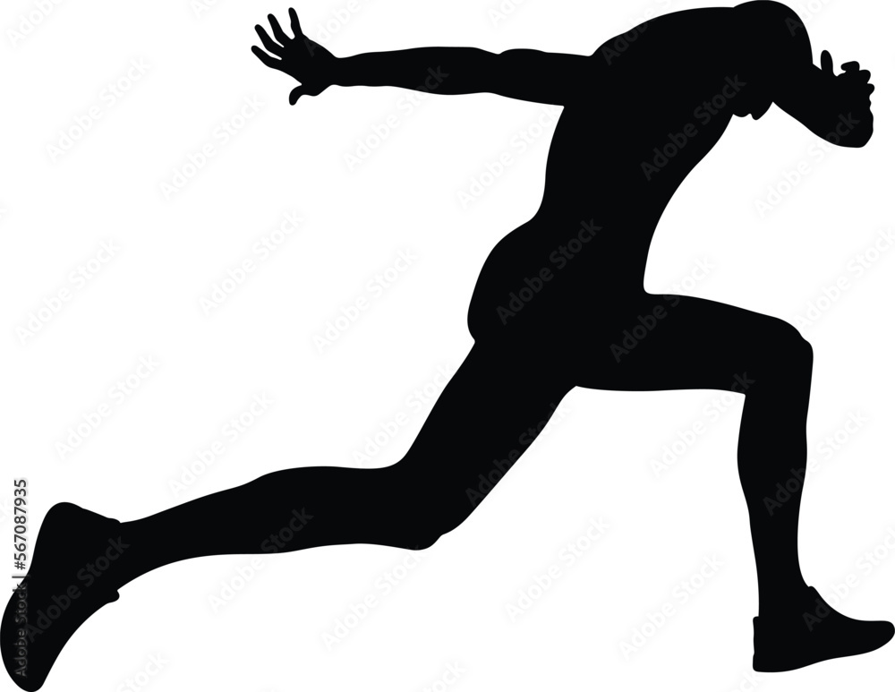 running finish line athlete runner sprinter black silhouette