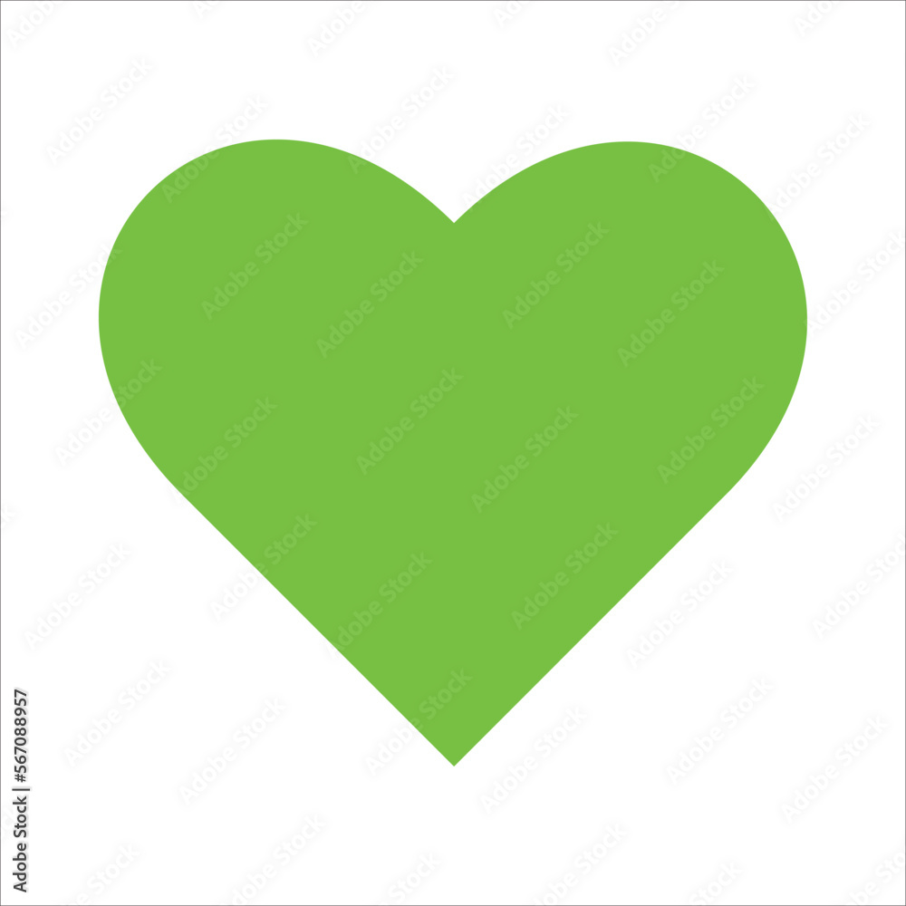Green flat heart isolated on white background, vector illustration icon flat design.I love you symbol. Environmental friendly, Sustainable living, Eco day, Clean energy, Vegan.Healthy lifestyle. Green flat heart isolated on white background, vector illustration icon flat design.I love you symbol. Environmental friendly, Sustainable living, Eco day, Clean energy, Vegan.Healthy lifestyle.