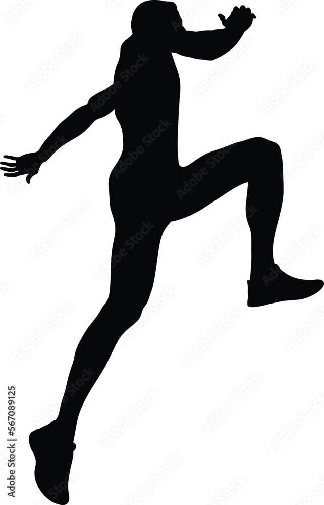 concept freedom man jump up black silhouette