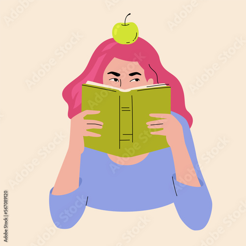 Woman Reading Paper Book