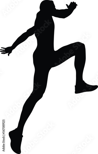 concept freedom man jump up black silhouette
