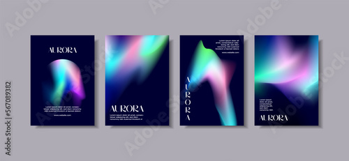 Unique modern A4 abstract gradient vector trend for cover, marketing template, business poster, Abstract color gradient, modern blurred background, and film grain texture © artocome