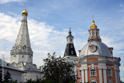 Architecture of Trinity Sergius Lavra, Sergiev Posad, Moscow region, Russia. Popular landmark.