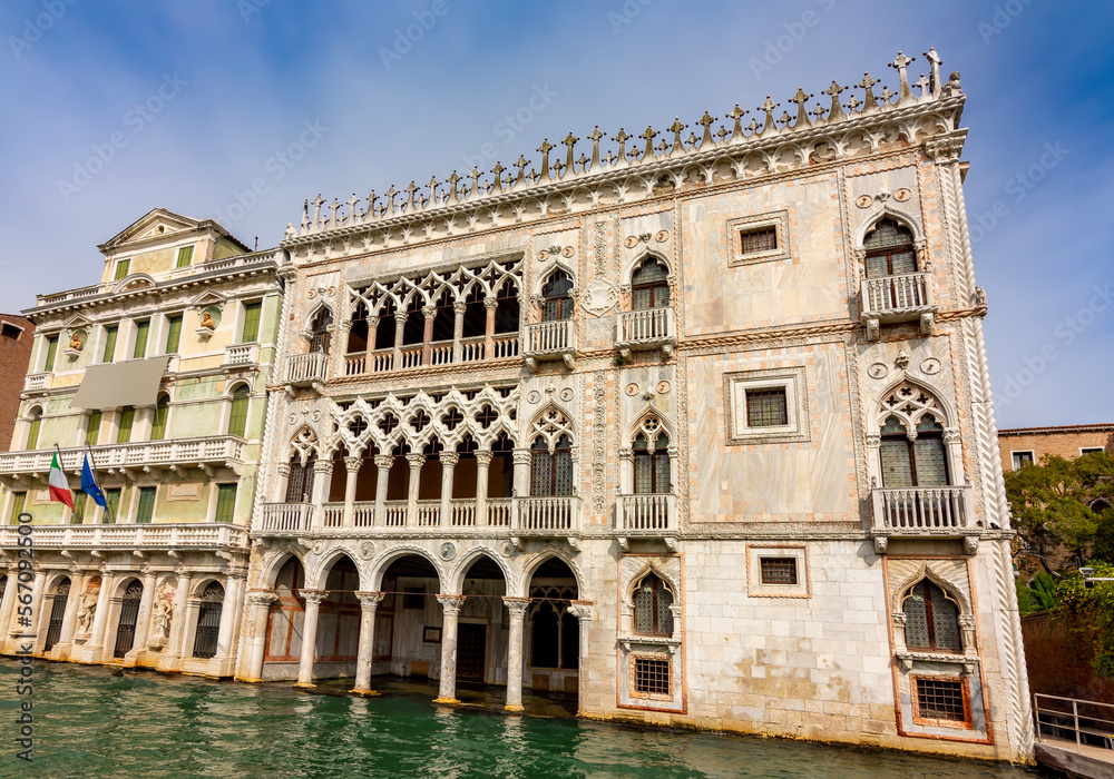Ca d'Oro palace on Grand Canal, Venice, Italy