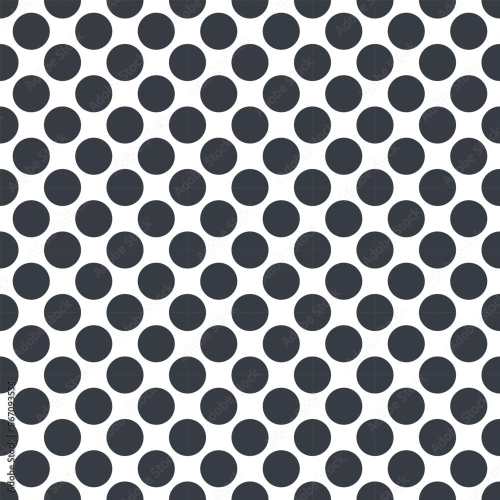 Seamless vector pattern dot circle illustrator balance dot circle cute vertical back and white mono color dot circle symmetric layout wallpaper.