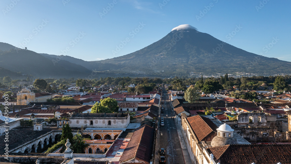aereal view from Antigua Guatemala