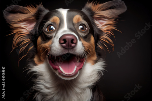 Dog with funny face .Generative AI © Rade11 Photography