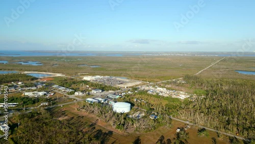 Aerial video Publix Supermarket Pine Island Florida USA photo