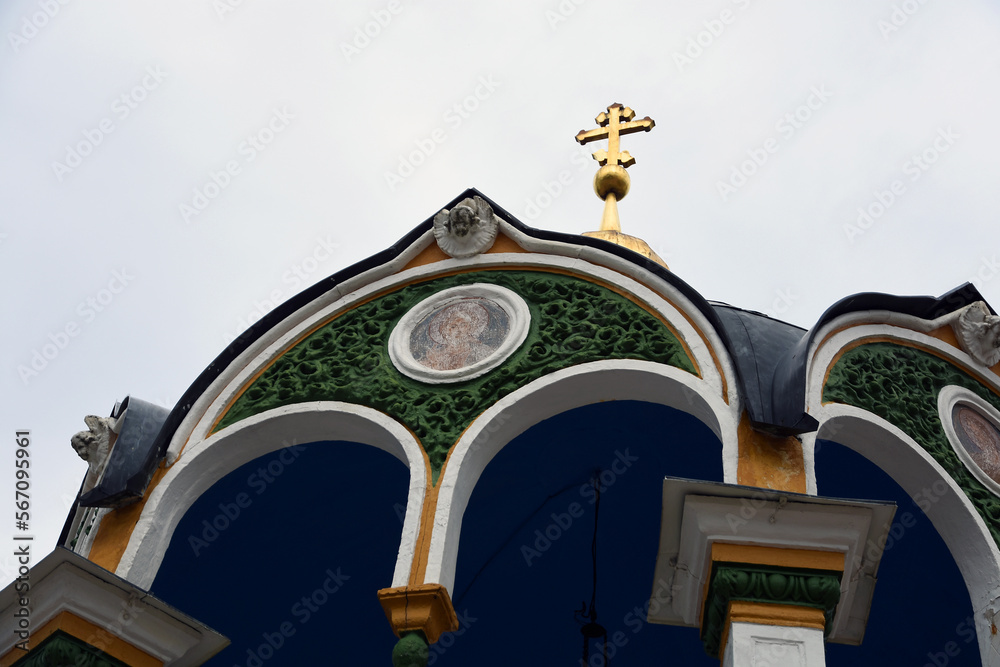 Architecture of Trinity Sergius Lavra, Sergiev Posad, Moscow region, Russia. Popular landmark.