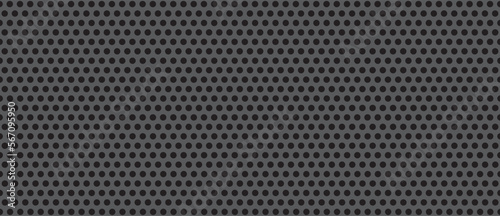 Wallpaper Mural Black polka dot pattern on grey background. Straight dot pattern for backdrop and wallpaper template. Simple classic polka dot lines with repeat stripes texture. Polka background, vector illustration Torontodigital.ca