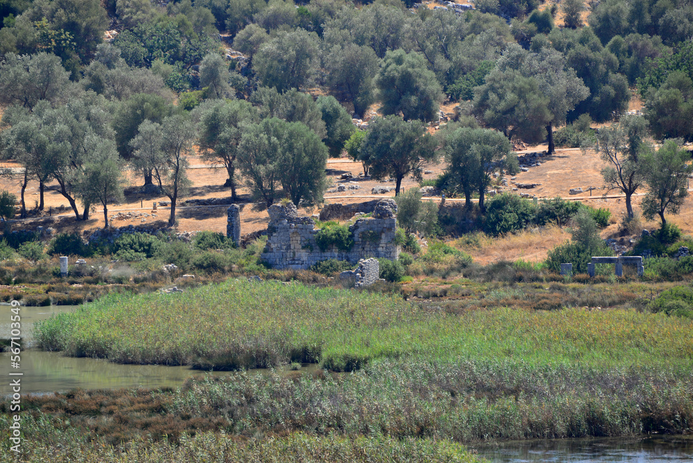Naklejka premium Andriake Ancient City and Beach - Antalya - TURKEY