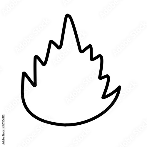 Icon Fire, Flame icon line, fire icon line. Illustration of fire