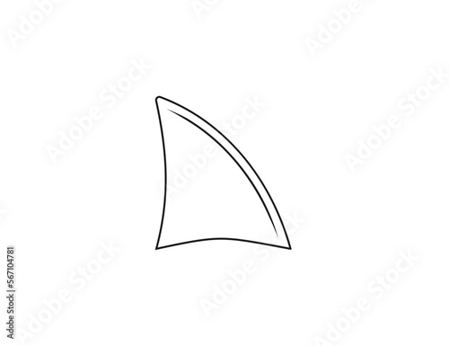Shark fin line icon. Vector illustration.