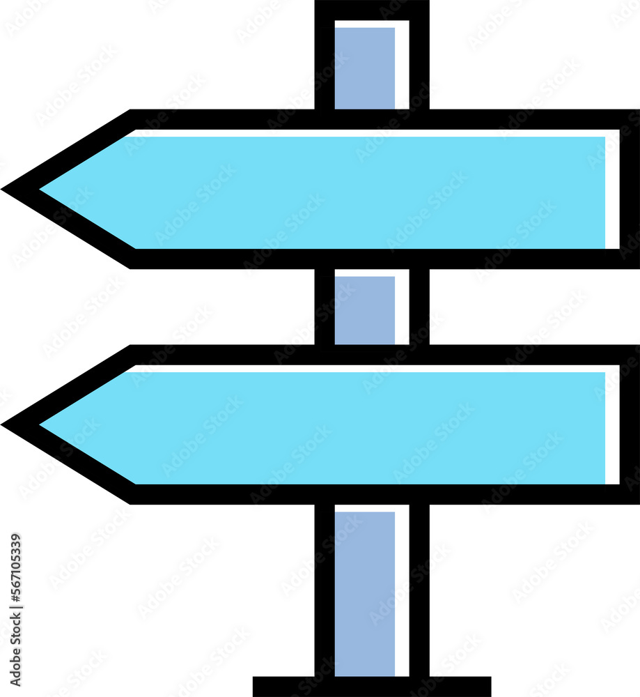 Fototapeta premium blue street signpost and signage icon