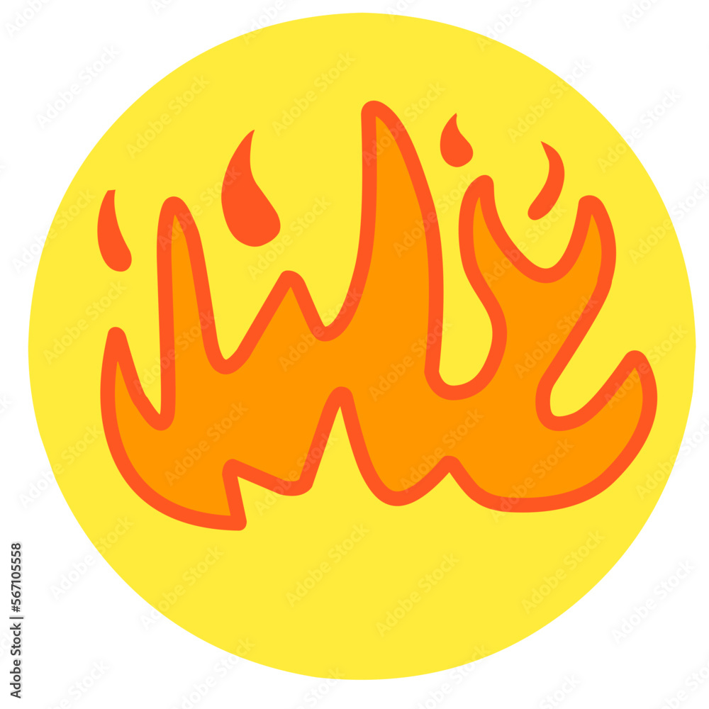 Fire Flames Icon, Fire Logo, Illustration of fire and flames