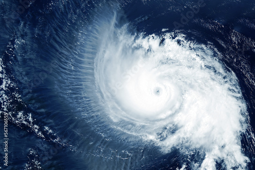 Hurricane, typhoon, view from space. Elements of this image furnished by NASA