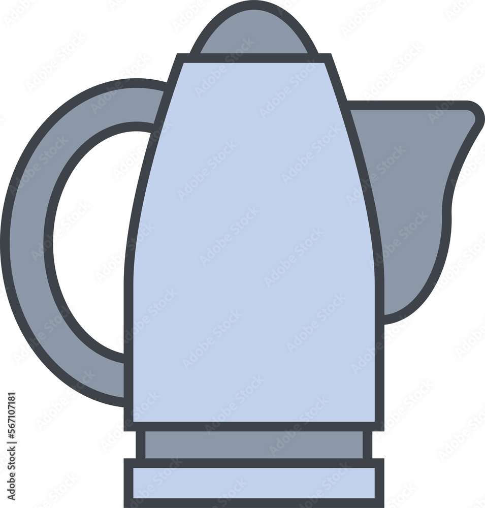 Fototapeta premium kettle and teapot icon illustration
