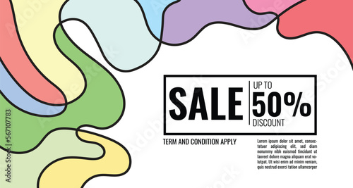 Colorful abstract geometric and fluid banner template for marketing promotion material. Giveaway, cash back, gift card, and member card bonus design template.
