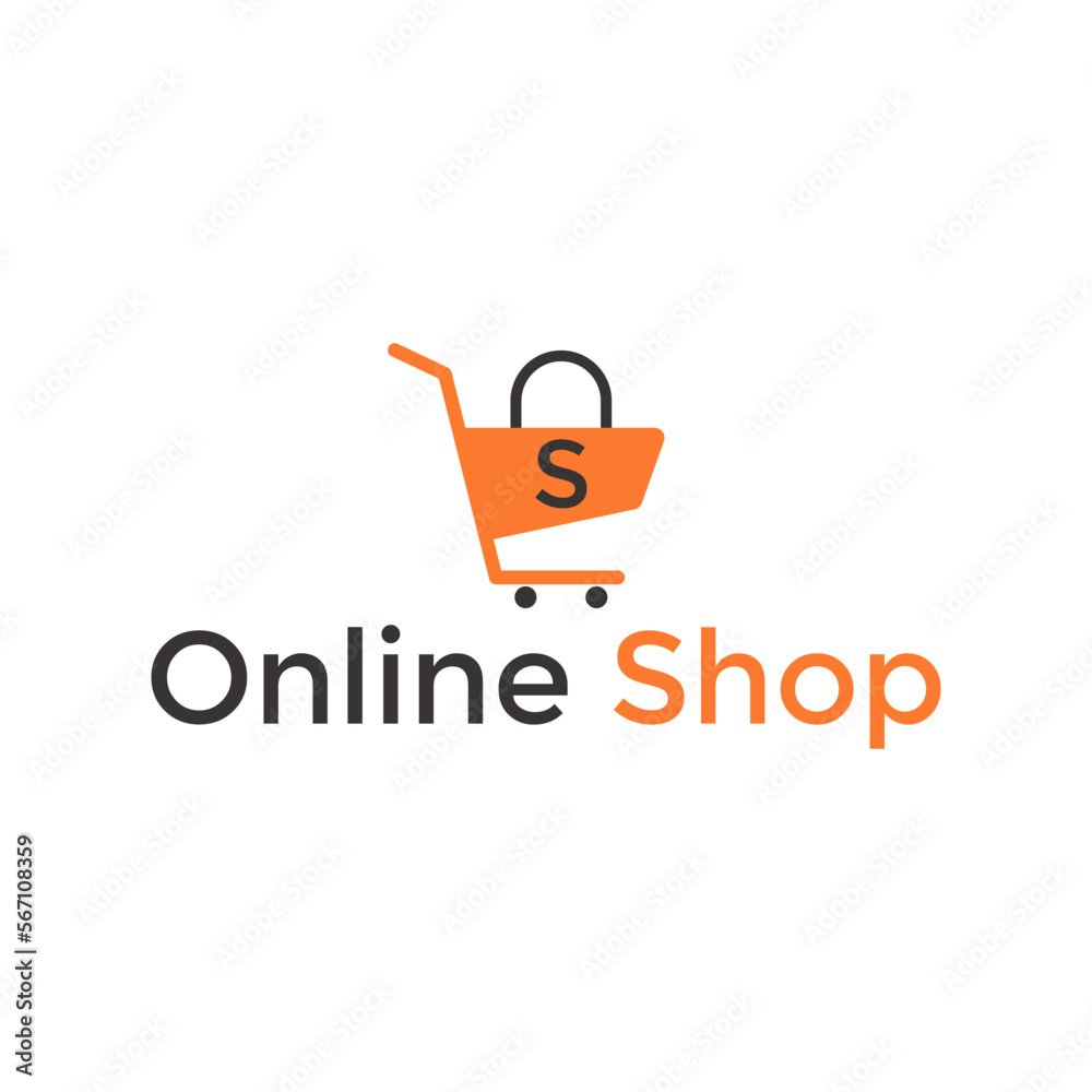 Cart Logo Shopping Design Shape Symbol Sign Vector, E-commerce Logo Cart Logo Shopping Design Shape Symbol Sign Vector, E-commerce Logo