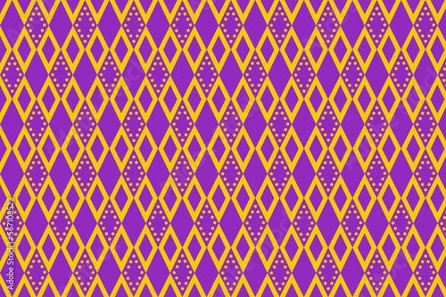 Seamless geometric pattern in traditional colors Mardi Gras. Festive carnival decoration. Vector illustration