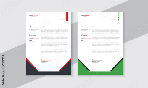 modern latter head design template.