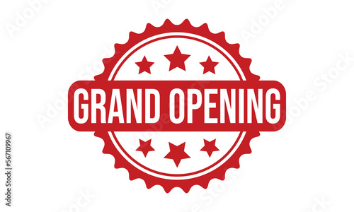 Grand Opening Rubber Stamp Seal Vector